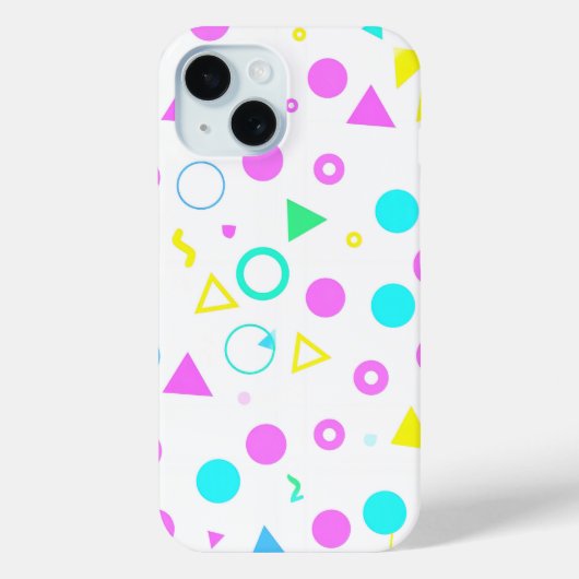 Colorful 80s Memphis Geometric Shapes Case-Mate iPhone Hülle (Rückseite)
