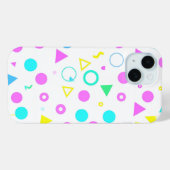 Colorful 80s Memphis Geometric Shapes Case-Mate iPhone Hülle (Rückseite (Horizontal))