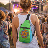 Colorful 90's Mandala - Third Eye Graphic Festival Crossbody Bag