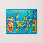 Colorful Abacos Islands Map Puzzle (Horizontal)