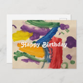 Colorful Abstract Art-2 Postcard Postkarte (Vorne/Hinten)