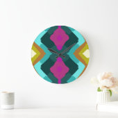 Colorful Abstract Art  Große Wanduhr (Zuhause)