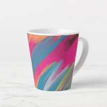 Colorful Abstract Art Latte Mug
