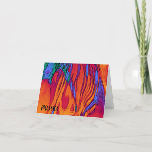 Colorful Abstract Art Note Card Fire and Water Karte
