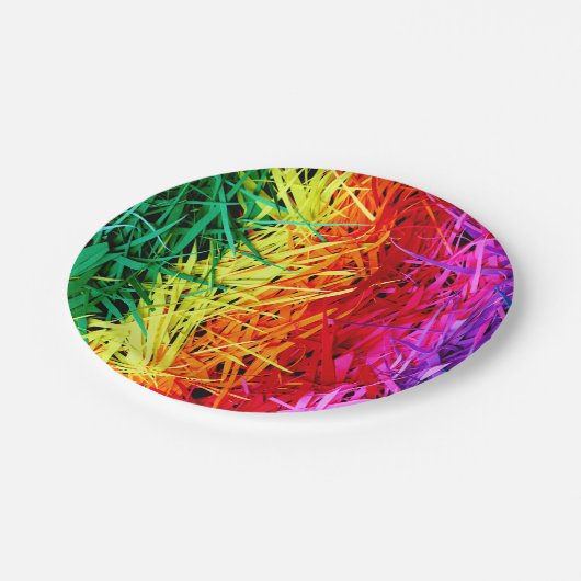 Colorful Abstract art Pappteller (Schrägansicht)