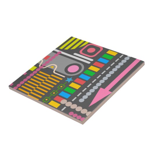 Colorful Abstract Art Pattern Fliese (Seite)