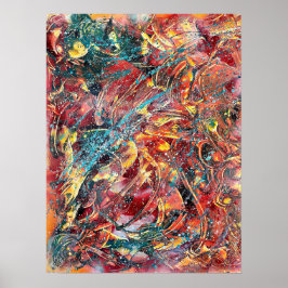 Colorful Abstract Art Print –Ignition No. 1 Poster