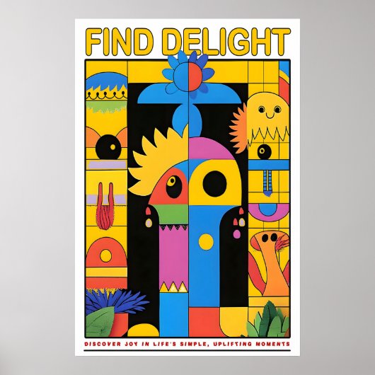 Colorful Abstract Art Print Modern Geometric Home Poster (Vorne)