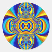 Colorful Abstract Background-14334 Runder Aufkleber (Vorderseite)