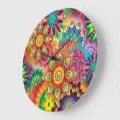 Colorful Abstract Background Große Wanduhr (Winkel)