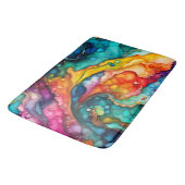 Colorful Abstract Bath Mat Badematte (Schrägansicht)