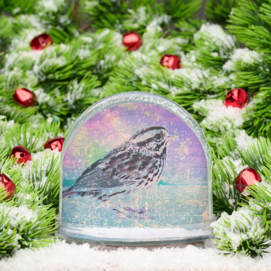 Colorful Abstract Bird Art: Vibrant Songbird Schneekugeln (Weihnachten)