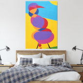 Colorful Abstract Bird Canvas Print Leinwanddruck (Insitu (Schlafzimmer))