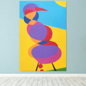 Colorful Abstract Bird Canvas Print Leinwanddruck (Insitu (Holzboden))