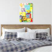 Colorful Abstract Blocks Leinwanddruck (Insitu (Schlafzimmer))