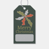 Colorful Abstract Botanical Christmas Geschenkanhänger (Vorderseite)