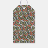 Colorful Abstract Botanical Christmas Geschenkanhänger (Rückseite)