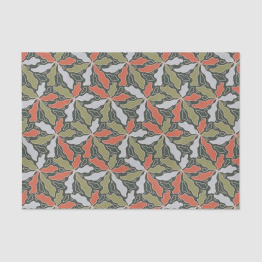 Colorful Abstract Botanical Seidenpapier (Vorderseite)