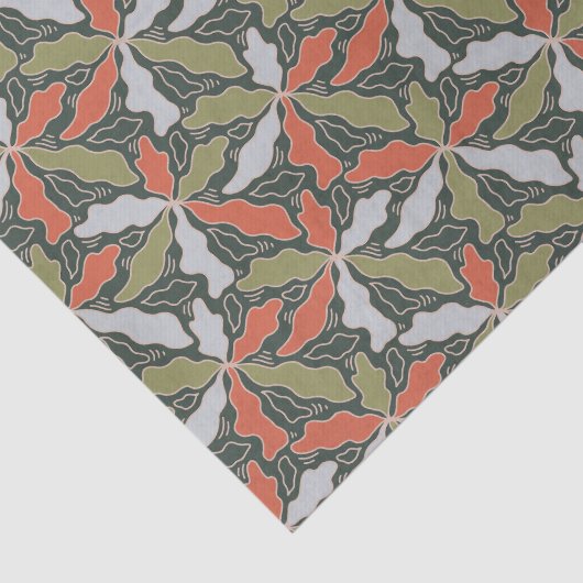 Colorful Abstract Botanical Seidenpapier (Ausschnitt)