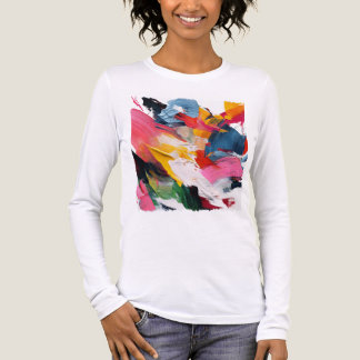 Colorful Abstract Brush Strokes Art Sweatshirt Tri-Blend Shirt