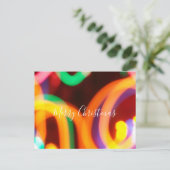 Colorful Abstract Christmas Lights Merry Christmas Postkarte (Stehend Vorderseite)