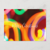 Colorful Abstract Christmas Lights Merry Christmas Postkarte (Vorderseite)