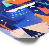 Colorful Abstract Christmas Tree Poster (Ecke)