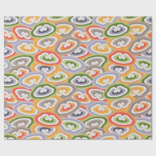 Colorful Abstract Cloud Pattern Geschenkpapier (Flach)