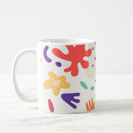 Colorful Abstract Design Mug Kaffeetasse (Links)