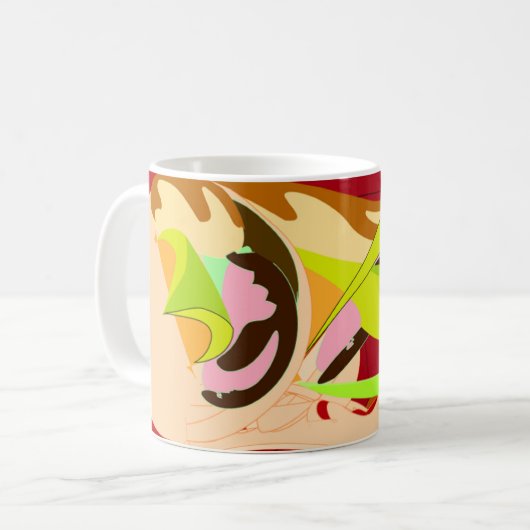 "Colorful Abstract Design Mug" Kaffeetasse (Vorderseite Links)