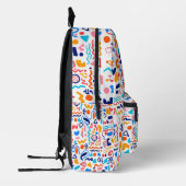 Colorful Abstract Doodle Backpack – Retro 90s Aest Bedruckter Rucksack (Links)