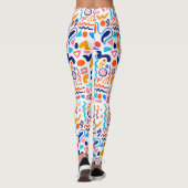 Colorful Abstract Doodle Leggings – Retro 90s Play (Rückseite)