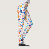 Colorful Abstract Doodle Leggings – Retro 90s Play (Rechts)