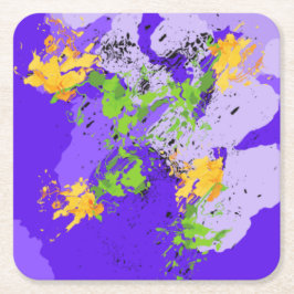 Colorful abstract energy wave rechteckiger pappuntersetzer