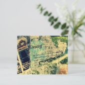 Colorful Abstract Essay Mixed Media Collage Postkarte (Stehend Vorderseite)