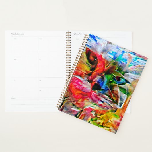 Colorful Abstract Expressionist Cat Art Print" Planer (Anzeige)