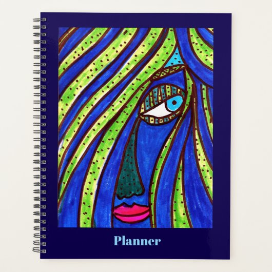 Colorful Abstract Face Planner Planer (Vorderseite)