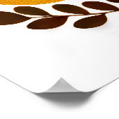 Colorful Abstract Felt Floral Boho Nursery Poster (Ecke)