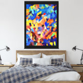 Colorful Abstract finger painting art Leinwanddruck (Insitu (Schlafzimmer))