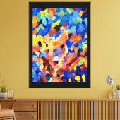 Colorful Abstract finger painting art Leinwanddruck (Insitu (Wohnzimmer))