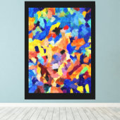 Colorful Abstract finger painting art Leinwanddruck (Insitu (Holzboden))
