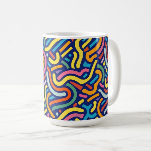 Colorful Abstract Flow Mug Kaffeetasse (VorderseiteRechts)