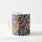 Colorful Abstract Flow Mug Kaffeetasse (Vorderseite Links)