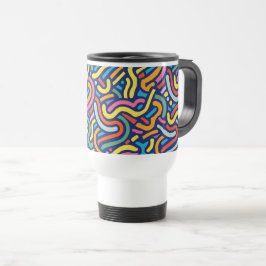 Colorful Abstract Flow Mug Reisebecher