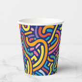 Colorful Abstract Flow  Pappbecher (Vorderseite)