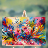Colorful Abstract Flowers Vibrant Explosion Art Ch Acrylschild (Neutral)
