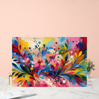 Colorful Abstract Flowers Vibrant Explosion Art Ch Acrylschild