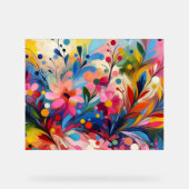 Colorful Abstract Flowers Vibrant Explosion Art Ch Acrylschild (Vorderseite)