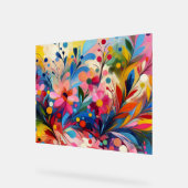 Colorful Abstract Flowers Vibrant Explosion Art Ch Acrylschild (Winkel)