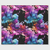 Colorful Abstract Fluid Art - Vibrant and Dynamic Geschenkpapier (Flach)